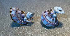 2 Vintage 50’s Geo Lefton Pink Bow Bloomer Parasol  Girls Figurine Set KW 1412 picture