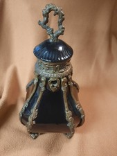Vintage CASTILIAN IMPORTS Ornate PORCELAIN/ BRONZE Bottle Vase/Urn Floral footed picture