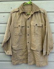 VTG 40s WW2 British Army Cellular Cotton Aertex Safari Bush Jacket Khaki Small picture