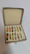 Vtg Set Of 12 Lillian Vernon Glass Candy Pieces Handcrafted w/ Original Box picture