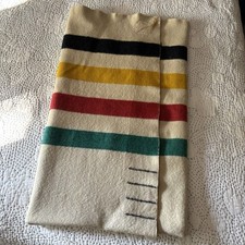 1920s Pendleton Glacier Park 4 Point Wool Blanket Multicolor Stripe 84x69 No Tag picture
