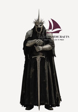 ZAIN Dark Lord Helmet W/Cloak Sauron Inspired Costume Medieval Nazgul Armor picture