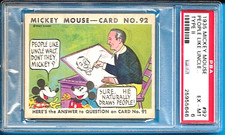 1935 R89 Mickey Mouse #92 People like Uncle Walt Psa 6 picture