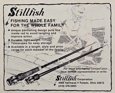 1976 Stillfish Panfishing Rod Print Ad Toledo OH Durable Lightweight Telescopes picture