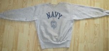 Vintage 1970s US Navy NAVAL ACADEMY Champion REVERSE WEAVE Warmup SWEATSHIRT S picture