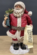 Vintage Kurt Adler KSA Fabriche Santa Figure w/ Gift Bag & List 11 3/4” picture