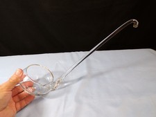 Clear Glass Punch Bowl Ladle 13 1/4