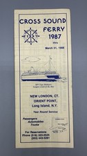 Cross Sound Ferry Schedule 1987 Connecticut Long Island Boat Boating Vintage New picture