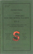 Singer Featherweight 221 221-1 Sewing Machine Owners Manual Feather Weight picture