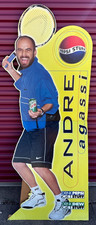 Vintage Andre Agassi Pepsi Mountain Dew Pepsi Stuff Tennis Cardboard Standee 6’ picture
