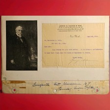 1906 George A. Hearn Signed Letter Met Museum Benefactor NYC Art Collector picture