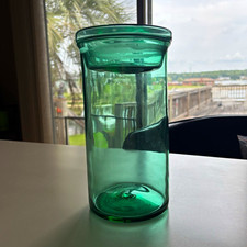 RARE Blenko Sea Green 5313 Glass Cylinder Canister - MINT Condition picture