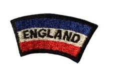 VTG England Segment Patch Red White Blue Cut Edge Border Rocker Scout BSA picture