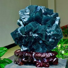 63LB Natural fluorite Blue  cubic mineral crystal sample/Zhejiang picture
