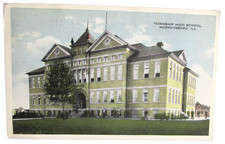 1918 MURPHYSBORO ILLINOIS IL Postcard Township High School, Posted White Border picture