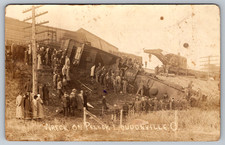 c1910s Loudonville Ohio Train Wreck on Pennsy Disaster RPPC Postcard picture