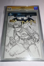 CGC SS 9.8 Batman 0 2012 Sketch Art Signed Freddie Williams Robin Original OOAK picture