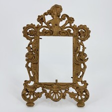 Antique Rococo Style Ornate Picture Frame  Easel Back National Iron picture