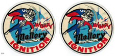 Mighty Mallory Ignition Decals FromThe 60's 2PC Reverse Style Decal  NOS picture