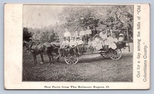 J87/ Rogers Ohio Postcard c1910 The Belmont Hay Ride Horse Lisbon 985 picture