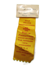 1956 United Spanish War Veterans PA Convention Ribbon York John W Johnson Past picture