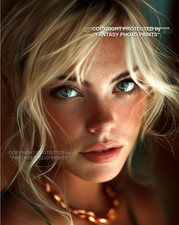 8x10 Blonde Photo Art Print Pretty Woman Portrait Photography 95371 picture