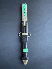 Vintage Tuareg West African Metal & Leather Dagger Handmade Collectible 9.5