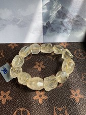 Natural Raw Citrine Bracelet, High Grade, Clear & Sugar-Like Glow picture