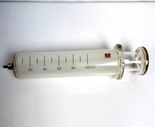 Vintage B-D Yale Becton Dickinson & Co. Glass Syringe 100cc Made in USA picture