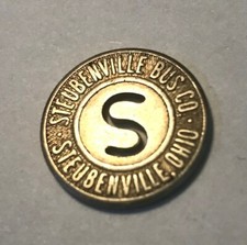 Vintage Steubenville Bus Co. Ohio Transit Zone Fare Token Atwood-Coffee OH835A  picture