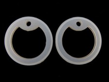 4 Clear Silicone Military Army Dog Tag Silencers Rubber Silencer picture