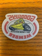 New style with clear back round GOODGUYS MEMBER SMALL  - Sticker / Decal picture