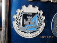 VESPA PLACCA BADGE EU RO BEO GRAD VINTAGE G S FA RO BA SSO ITALIA NOT N OS LG192 picture