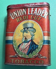 Vintage Union Leader FAT BOY Uncle Sam Tobacco Tins Redi Cut Variation picture