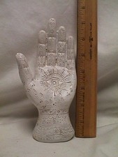 PALMISTRY Palm Reading Statue HAND engraved psychic eye fortune telling 7