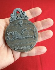 Vtg Greek Bronze Memo Letter Clip Crete Knossos Bull Leaper Prince of Lilies picture