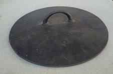 Antique ERIE Griswold No 10 Cast Iron Dutch Oven Flat Lid 839 Pre-Griswold picture
