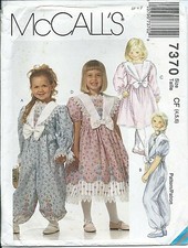 M 7370 sewing pattern old-fashioned DRESS darling JUMPSUIT sew UNCUT sizes 4-5-6 picture