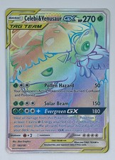 Celebi & Venusaur GX 182/181 Rainbow Secret Rare Team Up Pokemon Card NM/Mint picture