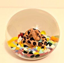 Vintage Maude and Bob St Clair 1973 Glass Blown Snake Paperweight  picture