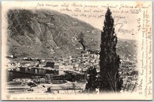 Como Italy Cityscape C.1900s Sepia Posted Stamp Cancel Vintage Note Postcard picture