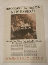 1927 Ad for $10,000,000 to build this New ESSEX 6 picture