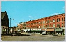 Randolph Vermont VT Main Street Looking North Cars Chrome Postcard c1960s picture