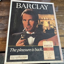 1983 Barclay The Pleasure Is Back Tin Sign Vintage Hang Up picture