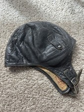 Vintage K Brand Joseph Buegeleisen Co Leather Aviator Pilot Flight Helmet Size S picture