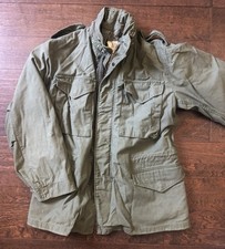 Vintage 1981 Alpha Industries M-65 Field Jacket OG-107 US Army Small Regular picture