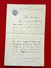 CG62-SIGNED AUTOGRAPH LETTER-HENRI MEILHAC-PLAYER-PAROLIER-1893 picture