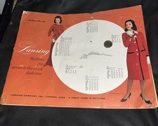 Vintage 1950’s Lansing Co Button Dealer Catalog Samples  25 Buttons various  picture