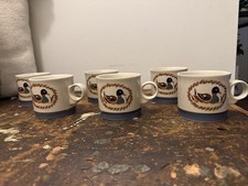 Vintage Mallard Duck Decoy Coffee Cups Epoch Korea 6 oz set of 6 picture