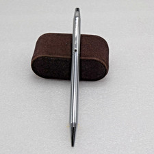 Vintage Sleek Chromatic Guilloche Striated Single-Twist Ballpoint Pen–Excellent  picture